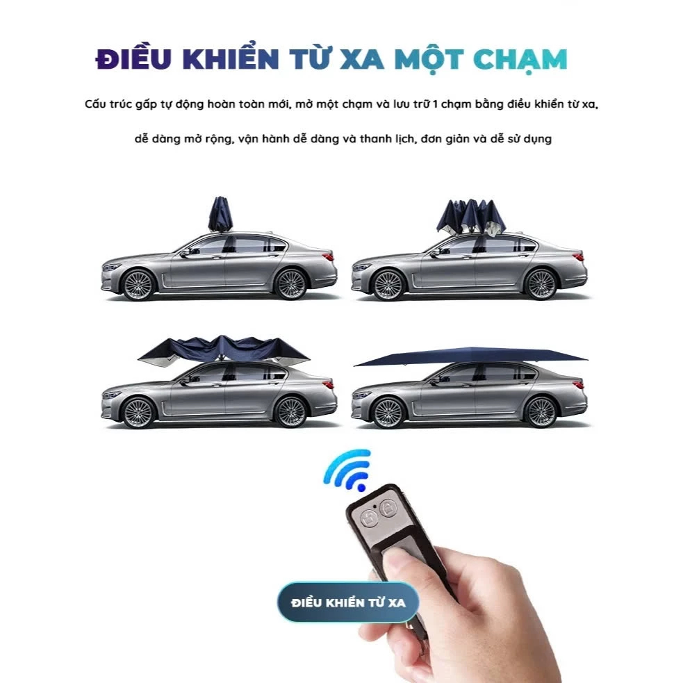 Ô Dù Ô Tô Cao Cấp Gấp Gọn Tự Động KAW, Ô Che Nắng Mưa Xe Hơi, Cách Nhiệt, Chống Nắng, Chống Tia UV, Bảo Hành 12 Tháng