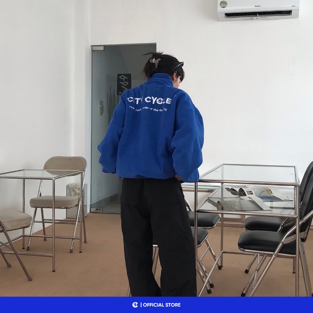 Áo khoác local brand Black Sheep City Cycle lông cừu form rộng oversize unisex