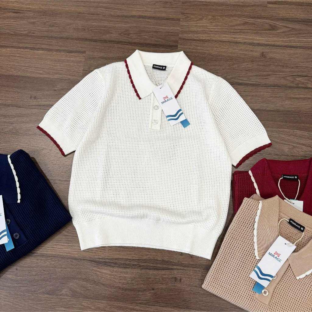 Áo Len Mirage Cổ Viền Màu Local Brand Chất Len Mongtoghi Mềm Mịn Thoáng Mát.