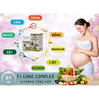 Viên uống bổ sung vitamin tổng hợp cho bà bầu Olympian Labs F1- Care Complex hộp 30 viên