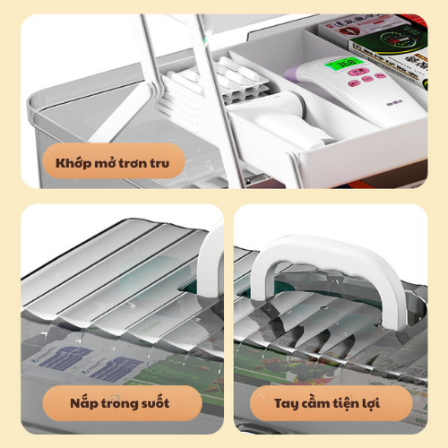 Hộp Đựng Thuốc Gia Đình Dạng Tủ Mini, Tiện Dụng Để Sắp Xếp Thuốc Men, Đồ Y Tế Và Mỹ Phẩm Gọn Gàng