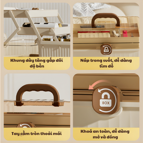 Hộp Đựng Thuốc Gia Đình Dạng Tủ Mini, Tiện Dụng Để Sắp Xếp Thuốc Men, Đồ Y Tế Và Mỹ Phẩm Gọn Gàng