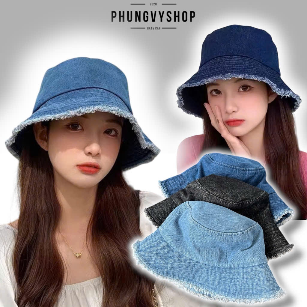 Mũ bucket đơn giản nam nữ thoáng mát- JEAN TRƠN - nón tai bèo vành