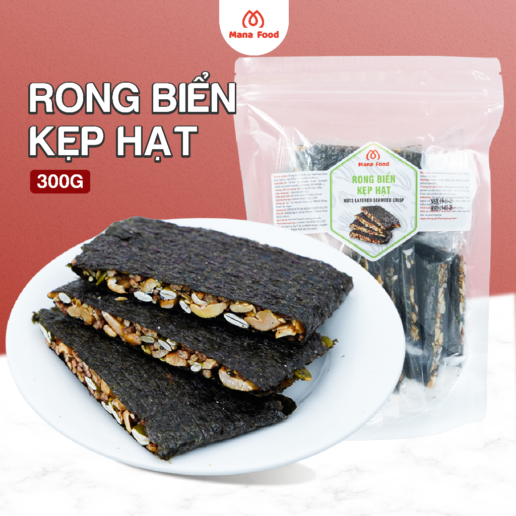 Bánh Rong Biển Kẹp Hạt Mana Food - 300G Túi Zip | Shopee Việt Nam