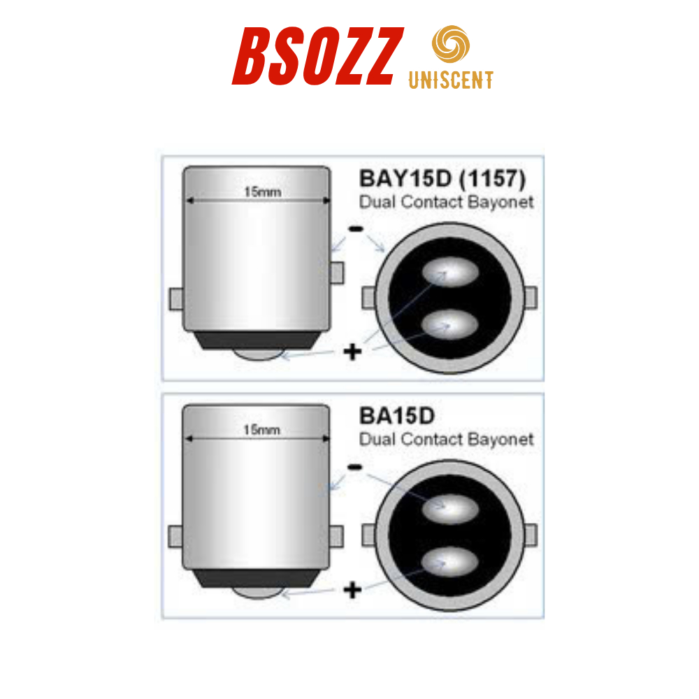 Bóng Đèn Hậu/ Đèn Phanh Halogen Wave/Dream 2 Tóc/ S25 12V-21W/5W (BAY15D)BSOZZ - Made In Thailand