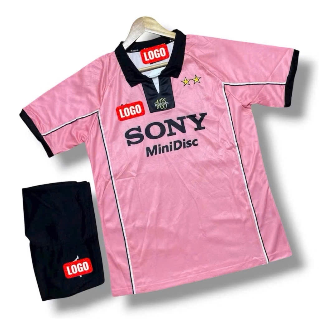 Bộ Quần Áo Bóng Đá Retro Juve 1997/1998 ( Sân Khách ) Chuẩn Mẫu Thi Đấu - Vải Polyester Thái Gai Lưới.