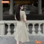 Đầm thiết kế BEMINE cổ trụ phối viền nơ đính cúc dáng chữ A phù hợp đi làm-B171