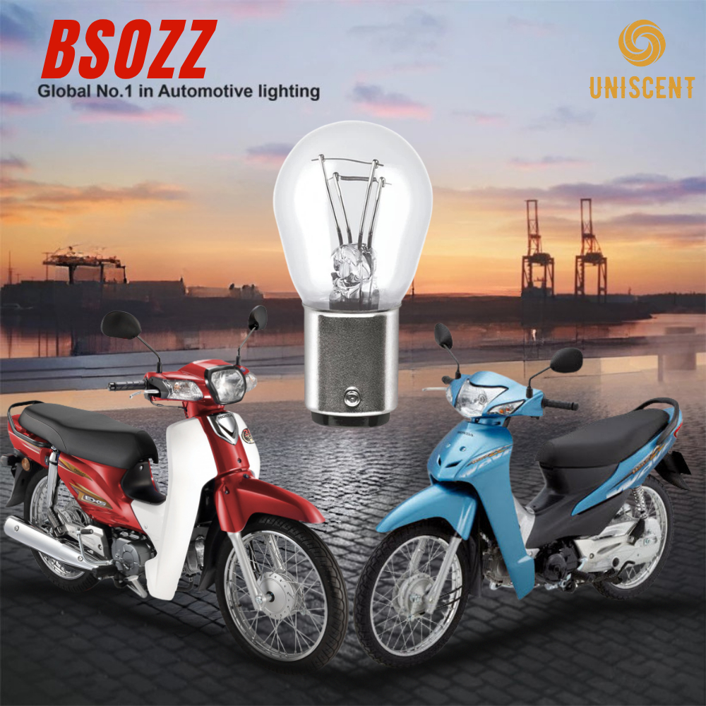 Bóng Đèn Hậu/ Đèn Phanh Halogen Wave/Dream 2 Tóc/ S25 12V-21W/5W (BAY15D)BSOZZ - Made In Thailand