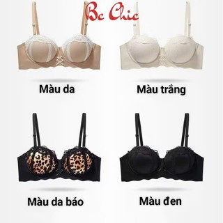 Áo lót Nữ VECYLA su phối ren A 8391 - Áo ngực đệm vừa 2,5cm không gọng quả ngang nâng ngực tròn đẹp