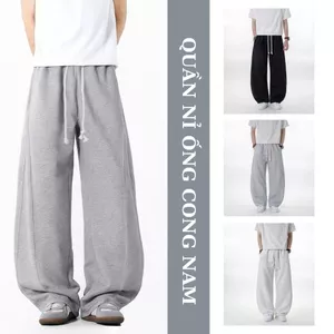 Quần Nỉ ống cong Nam FABUMAN Phối Dây Rút Nỉ 2 da form rộng Chất Nỉ Dày Dặn Đứng Form Co Giãn UNISEX