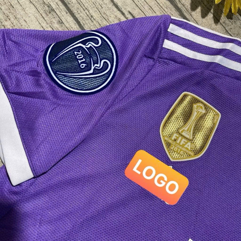 Bộ Quần Áo Bóng Đá CLB Real 2017, Áo Đá Banh Ronaldo - Vải Polyester Gai Thái Cao Cấp.