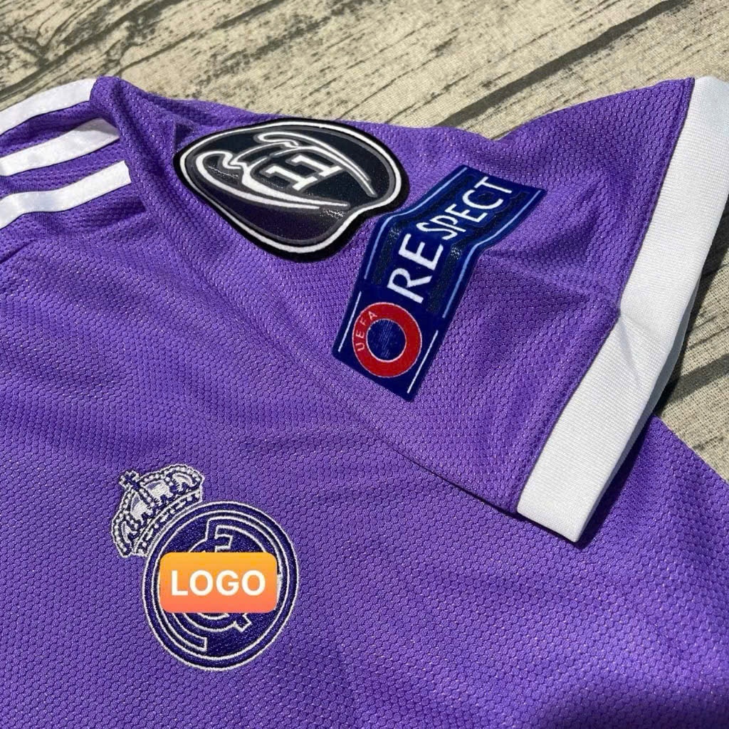 Bộ Quần Áo Bóng Đá CLB Real 2017, Áo Đá Banh Ronaldo - Vải Polyester Gai Thái Cao Cấp.