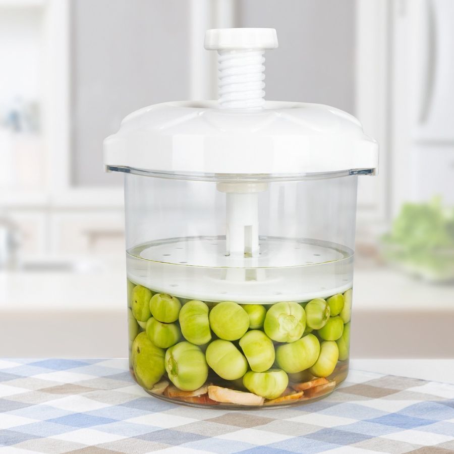 Hộp Muối Dưa Cà Có Đĩa Nén Điều Chỉnh Tiện Lợi Nhựa Nguyên Sinh Siez 5 Lít 7 Lít Cao Cấp Việt Nhật 1986