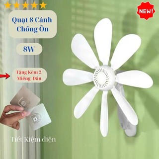 Quạt Treo Tường Mini YATASMART Không Cần Khoan Tường Lắp Đặt Dễ Dàng Điều Chỉnh Gió 360 Độ 5 Lá 8 Lá