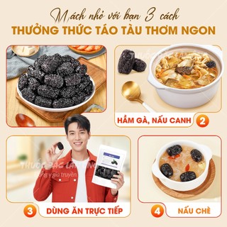 Táo đen sấy dẻo 100g, táo tàu không tẩm đường, táo đen pha trà, ăn vặt, hầm canh thơm ngon