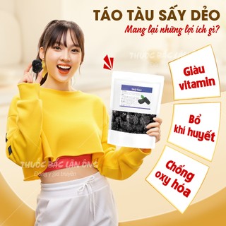 Táo đen sấy dẻo 100g, táo tàu không tẩm đường, táo đen pha trà, ăn vặt, hầm canh thơm ngon