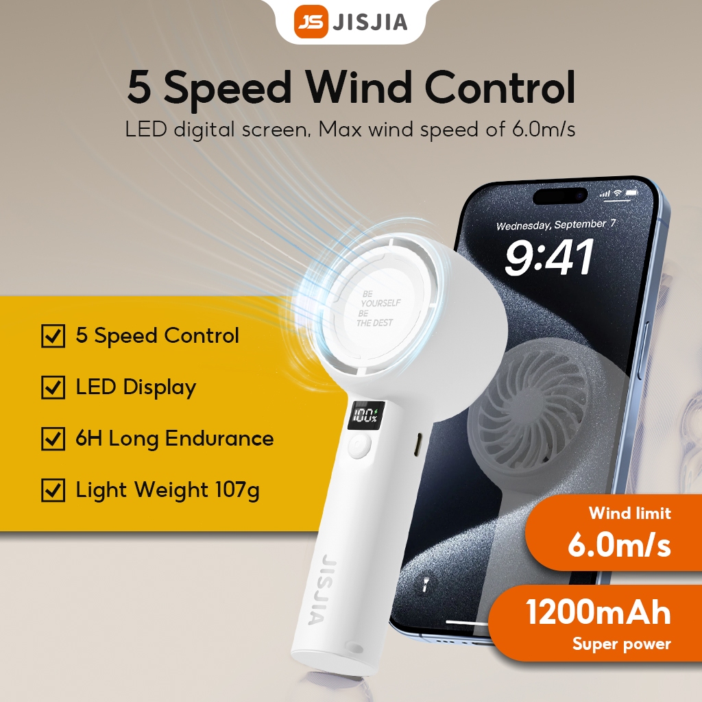 YODEVOE A2 Quạt Cầm Tay Giao Mạnh Màn Hình LED Điều Chỉnh Tốc Độ Lưu Lượng Giao Thiết Kế Nhỏ Gọn Làm Mát Cá Nhân