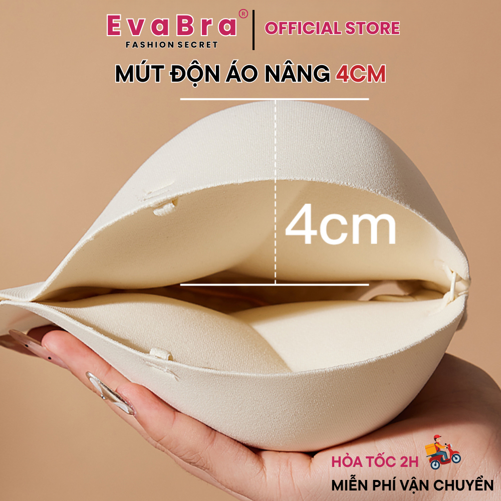 Áo Cúp Ngực Su EvaBra Mềm Mại Nâng Đẩy 4cm Tạo Khe Với Cài Trước 3 Móc Cài - 946