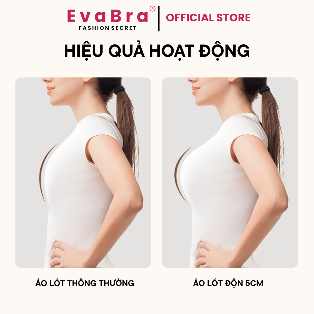 Áo Cúp Ngực Su EvaBra Mềm Mại Nâng Đẩy 4cm Tạo Khe Với Cài Trước 3 Móc Cài - 946