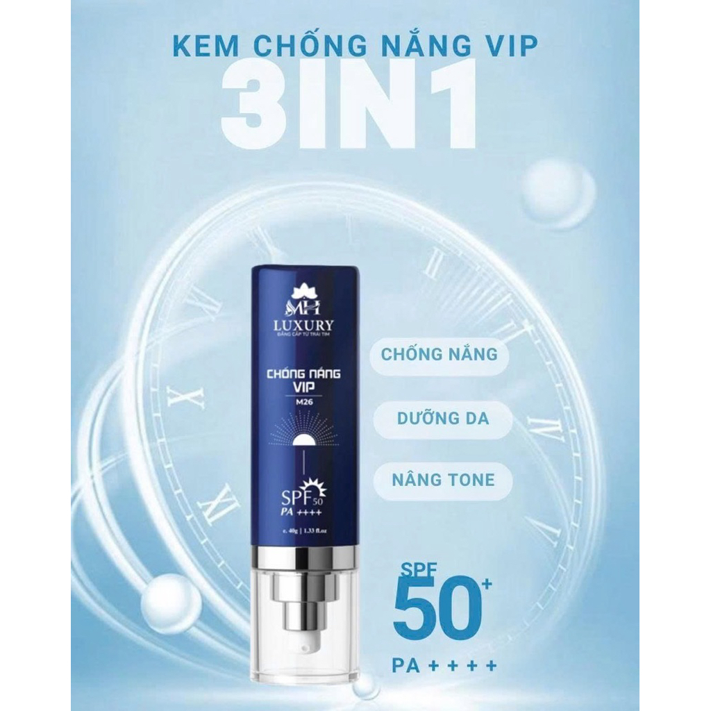 Sử dụng Kem Chống Nắng Vip MH Luxury SPF 50+ Bảo Vệ Da trong đời sống