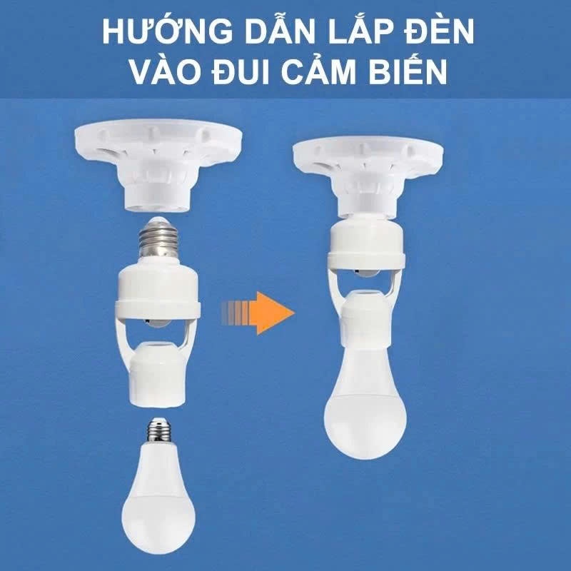 Đui Đèn Treo Cảm Ứng Thông Minh Hồng Ngoại E27, Đuôi Đèn E27 110-240V Có Cảm Biến Chuyển Động