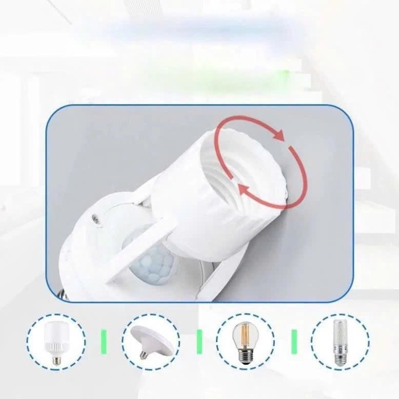 (COMBO 3) ĐUI ĐÈN E27 CẢM BIẾN CHUYỂN ĐỘNG - Cảm Ứng Hồng Ngoại, Tiết Kiệm Điện