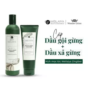 Bộ dầu gội xả gừng & gừng hà thủ ô Weilaiya giảm rụng, kích mọc tóc chính hãng