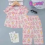 Bộ tole lanh tay ngắn quần dài bé gái,áo cài nút trước có nơ 10-42kg - Đồ bộ tole Flower