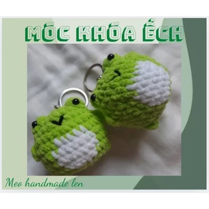 Móc khóa ếch tròn - handmade len - crochet - amigurumi