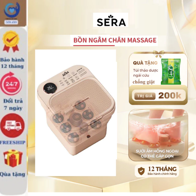 Máy ngâm chân, bồn ngâm chân, chậu ngâm chân cao cấp SERA, massage ngâm chân có thể gấp gọn an toàn bảo vệ sức khỏe