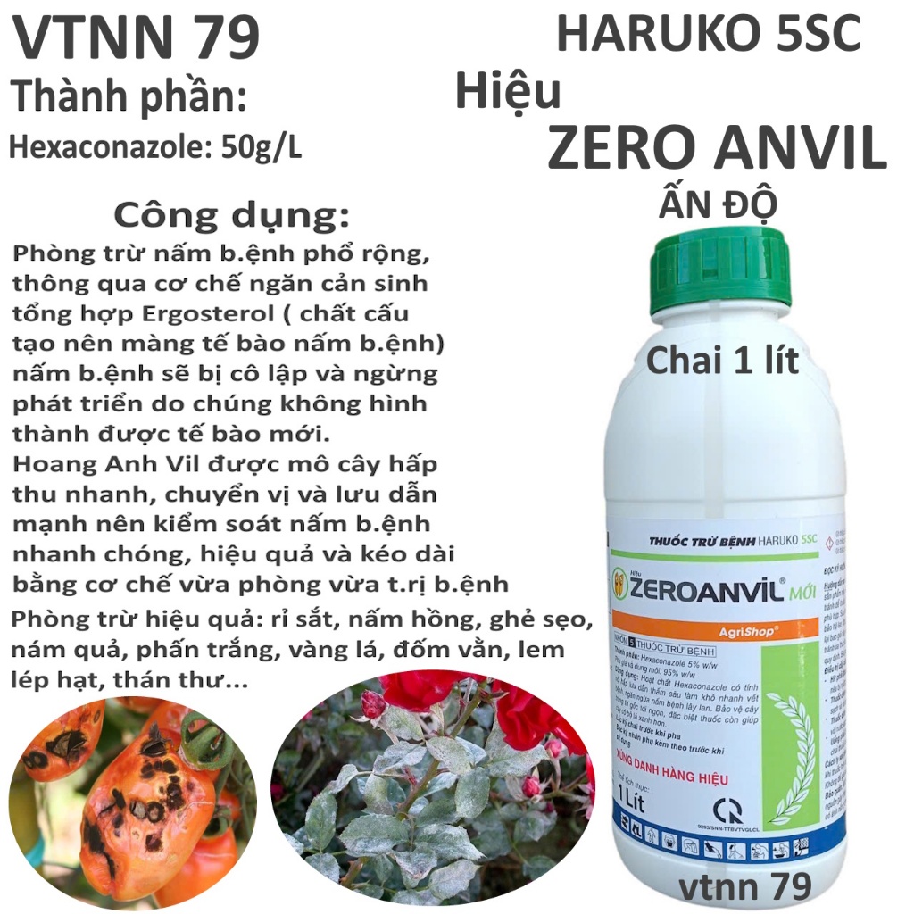 ZERO ANVIL 5SC CHAI 1 LÍT. PHÒNG TRỪ NẤM PHỔ RỘNG | Shopee Việt Nam