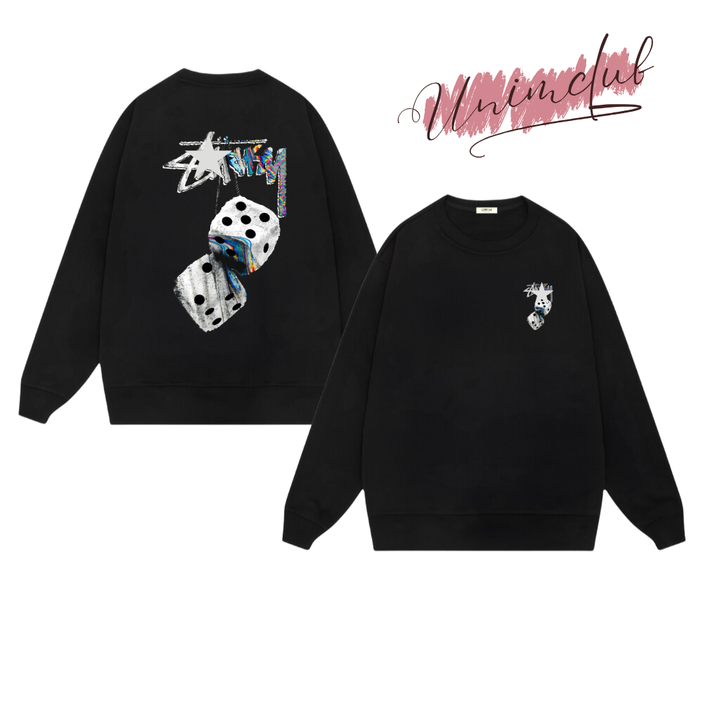 Áo Nỉ Dài Tay Sweatshirt Stu.sy Form Dang Rộng Nam Nữ Unisex Chất Liệu Nỉ Chân Cua Cotton Xuất Khẩu HÌnh In Chống BonNứt