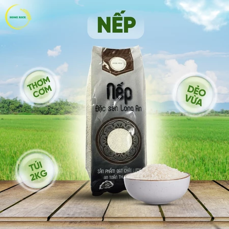 Gạo Nếp 2kg – Dẻo nhiều, thơm nhẹ, cơm mềm ngọt – Gạo nếp chọn lọc Home Rice Việt Nam