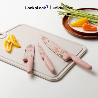 Bộ dao nhà bếp 3 món LocknLock Gallery Knife Set CKK308S3 - Màu hồng
