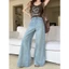 Quần Jean Loe Ống Rộng 33-37CM Nữ Lưng Cao Quần Jean Loe Nữ Bigsize Dài 95-100CM Ôm Eo Tôn Dáng BEU