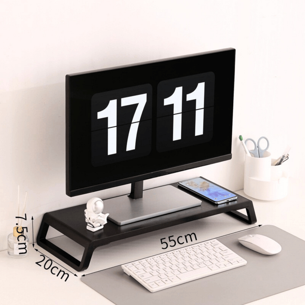 Kệ Máy Tính Cổng USB, Kệ Gỗ Để màn Hình Máy Tính Laptop Có Cổng Sạc USB cực tiện lợi gọn gàng