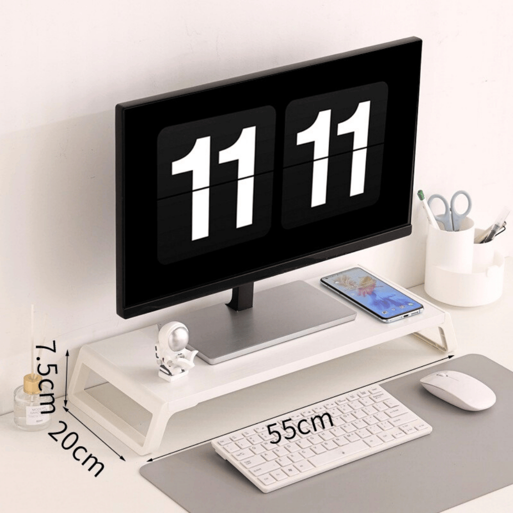 Kệ Máy Tính Cổng USB, Kệ Gỗ Để màn Hình Máy Tính Laptop Có Cổng Sạc USB cực tiện lợi gọn gàng