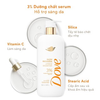 Combo Sữa tắm Dove Serum Dưỡng da chuyên sâu 547ml + Tẩy Da Chết Dưỡng Ẩm Dove Hương Lựu Đỏ 298g/280g