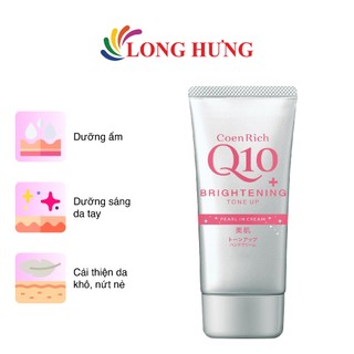 Kem dưỡng trắng nâng tông da tay CoenRich Q10+ Brightening Tone Up Pearl In Cream (80g)