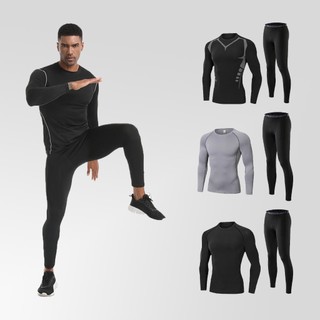 Set Quần Áo Giữ Nhiệt Nam, Bộ Đồ Thể Thao Legging Nam Co Dãn 4 Chiều, Thấm Hút Mồ Hôi Thoải Mái Vận Động
