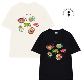 [ÁO THUN CHO CẢ GIA ĐÌNH] Áo thun TẾT in hình Ẩm thực ngày xuân chất Cotton mềm mịn định lượng 250gsm Premium