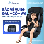Ghế Ngồi Ô Tô Cho Trẻ Em 3-12 Tuổi BABYRO WING - Tiêu Chuẩn ECE-R44 Isofix - Đai An Toàn 5 Điểm - Lắp Đặt 2in1 Tiện Lợi — ảnh 5