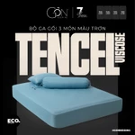 [Single] Bộ Ga Gối 3 Món Gòn Bedding Lụa Tencel Viscose Cao Cấp Màu Trơn 1mx2m | 1m2x2m | 1m4x2m | 1m6x2m | 1m8x2m — ảnh 1