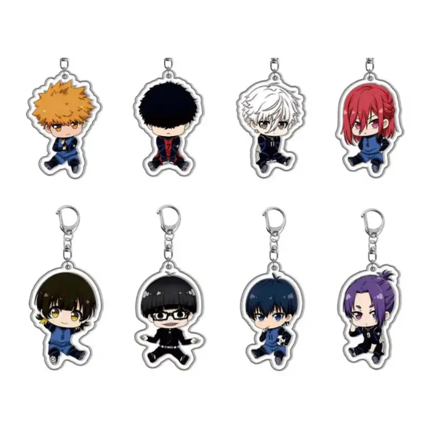 Bộ móc khóa Blue Lock | Móc khóa acrylic Chibi anime | Isagi, Bachira, Nagi, Rin & nhiều nhân vật khác