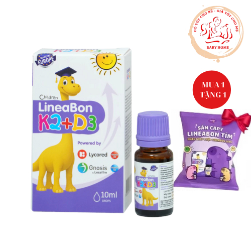 LineaBon vitamin D3 K2 - Hỗ trợ hấp thu canxi, cho trẻ phát triển chiều cao [Lọ 15ml]