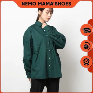 GJ SƠMI OVERSIZE SUÔNG THOẢI MÁI XANH RÊU