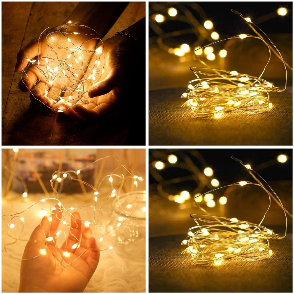 set 10c đèn LED trang trí noel, hộp quà, hoa… loại 1m