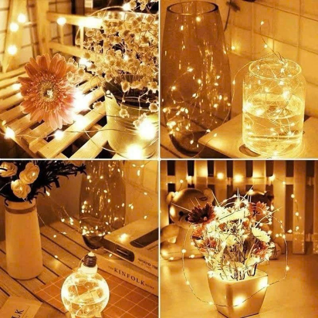 set 10c đèn LED trang trí noel, hộp quà, hoa… loại 1m