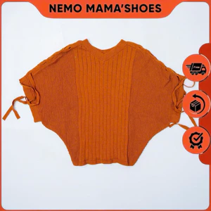 AZUL ÁO LEN KIỂU THẮT NƠ TAY NÂU SIZE S (Q230712040)