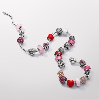 Charm Pandora Moments Murano Màu Hồng Lượn Sóng -   Wavy Fancy Pink Murano Glass Charm